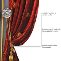 Metalna kristalna kristalna kravata za crtanje zavjese HOLDBACK TASSEL VALANCE WALL HANDER HOLDER