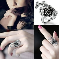 Gothic ženska ruža cvjetna vinova loza emajl prsten prsten cosplay nakit poklon