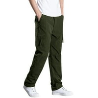 Muške teretne hlače Muške pune boje Casual Fashion Street Style Veliki džep Višestruki džepni pojas