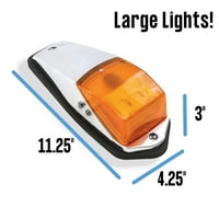 Crveni gonič Auto set markera kabine Svjetla Chrome sa ultra svijetlim LED svjetiljkama kompatibilne