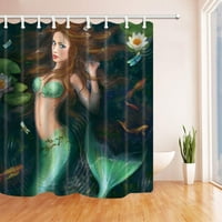 Sirena s ribom u lotosu poliester tkaninu kupaonica za zavjese za tuš