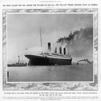 Liner White Star 'Titanic' napuštajući sautMampton print TISCY BY Illustrirano London News Ltdmary Evans