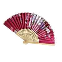 Navijači za docre na papiru Vintage bambus Preklopni ručni ventilator cvijeća kineski plesni partijski