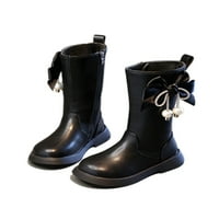 Harsuny Girls Vožnja Boot Fashion Mid Calf čizme Bočni patentni zatvarač Zimske cipele Vjenčanje udobnost