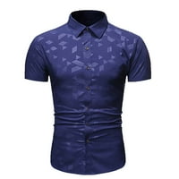 Prodajelice za muškarce Modni kratki rukav spuštaju Bluze Retro cvjetni ljetni trendy Slim Fit košulje