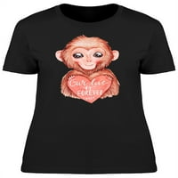 Naša ljubav je zauvijek slatka majmunska majica žena -image by shutterstock, ženska X-velika
