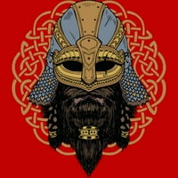 Viking muški crveni grafički tee - Dizajn ljudi M
