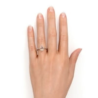 1. Carat je stvorio morgatit i dijamantski zaručnički prsten u čvrstom 10k ružičastog zlata