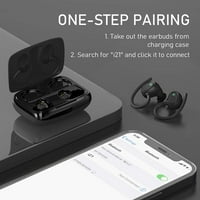 Bežični uši, Bluetooth 5. Bežični slušalice Sportske bluetooth slušalice u ušima za ušima za ušima sa MIC dubokim bas sportskim ušima IP vodootporne, 40h reprodukcije slušalice za pokretanje sportova