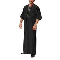 Yolai muns casual labav arapski dubai robe majica s srednjim rukavima