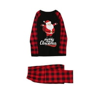 EGMY Božićni tata Pajamas set za porodični božićni s dugim rukavima tiskani uspavači crvene plaćene
