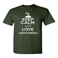 Budite mirni i volite anacondas zmija životinja ljubavnica za odrasle majica Tee