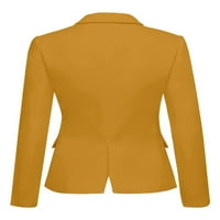 LookbookStore ženski rujan za dugi rukav odijelo zarezane tastere za jaknu za noseće rever-džemper veličine