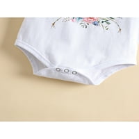Novorođena odjeća za bebe kratki rukav Antlers Cvjetni uzorak ROMPER rujna kratke hlače