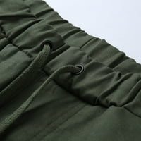 Chef radne hlače u boji u boji Ležerne muške pantalone Hlače alate Solid Multi-džepni muške hlače zelena