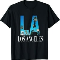 La Los Angeles California Suvenir Plaža City West Coast Majica za žene Kratki rukovi za zabave Crna