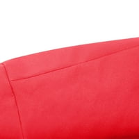 Ženske zimske kapute Vjetrootporna zip kapuljača dugih rukava, puni u boji džep jesen par jakna crvena
