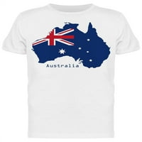 Australian Map W Flag Teksturi Majica Muškarci -Mage by Shutterstock, Muško X-Veliki