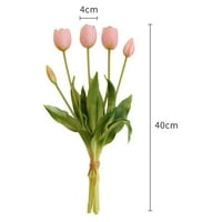 Hesoicy lažni cvijet bez zalijevanja Vibrant ColorFast PE Ruke osjećaju finu izradu Snimanje rekvizicije Ne-Fading Tulips Simulacijski cvijet za dom