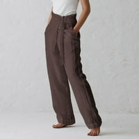 Brglopf ženske hlače za žene visoke elastične strukske pantalone za vuče duge ravnotežne pantalone s