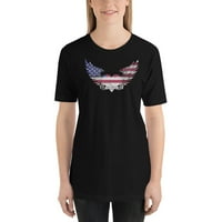 Američka zastava srca i orao krila stare dizajn ujedine majice