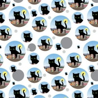 Giant Crna mačka igra s automobilima Premium poklon omotajući valjak za valjanje papira