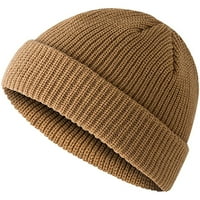 AWDENIO Clearance HATS za žene muške i ženske jesenske i zimske parove retro kupole topli kapu prstiju Pleteni šešir