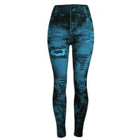 Tajice za žene obojene super tanke dizanje dna Jeans Hlače