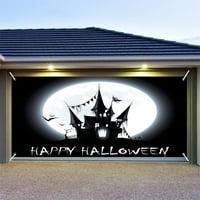 Twinkseal Haunted House Wall Tapistry Halloween Garažna vrata za ukrašavanje sablasnim stilom Backdrop