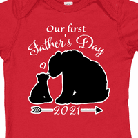 Inktastični medvjedi naš prvi otac - Bear Silhouette poklon dječji dječak ili dječji dječji bodysuit