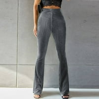 Teretne hlače za žene čišćenje casual pantalona zvona čvrsta struka duge hlače Dukserice Žene pune dužine