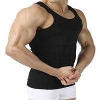 Muškarci za mršavljenje Body Shaper prsluk Kompresijska košulja Muške Spillageed Crna Veličina: L