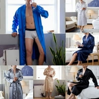 Modni muškarci Udobnost Satin Kimono svilena ogrtač Pajamas Noćna odjeća za spavanje