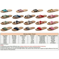 Žene muškarci slađaju plažu ravne sandale Ljeto slajd sandale unise comfort cipele posteljina crna a