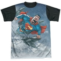 Superman na nebu unise odraslih Halloween kostim sublimirana majica