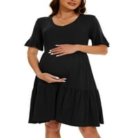 Ženska haljina za majčinstvo rubf kratkih rukava za trudnicu ljeto