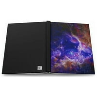 Plavi i ljubičasti Galaxy Cloud Vanjski prostor - Hardcover Journal - crna. Veličina: časopis