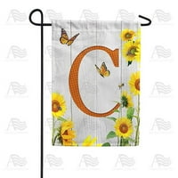 Amerika Zauvijek Proljetni monogram Vrt Pask C Dvostrano vertikalno, dvorište, travnjak, prekrasno žuti cvjetovi, zastava suncokreta