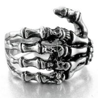 Homemaxs Skull Ring Retro rezbareni kosturni ručni prsten Funny Creative Spoof Nakit za nakit Prsten za Halloween Festival