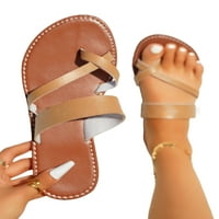 Welliumy dame klizne sandalalni poprečni remen ravne sandale Ljetne dijapozitide unutarnje cipele na