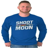 Pucaj za Mjesec Space Rocketship dugih rukava majica muškaraca žena Brisco brendovi m
