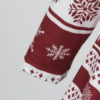Ženska maxi haljina Božićni tiskani O-izrez dugih rukava rebel temperament čipke Satin casual sandress