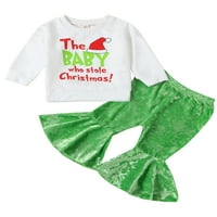 Shuttle Tree Toddler Božićni kostim novorođenčad dječak Dječak Djevojka Santa Claus Outfit Green Monster