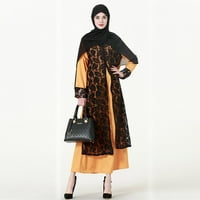 Muslimanska ženska duga maxi haljina Abaya Kaftan Jilbab Islamski koktel čipka