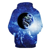 Blueeek Muška modna casual 3D digitalni ispis Sportski pulover s dugim rukavima okrugla izrez