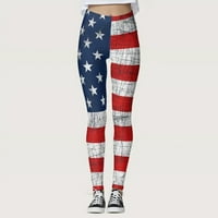 Joga hlače za žene Patriotske američke američke zastave Custom borba gamaše mršave hlače za jogu trče