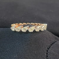 Zapanjujući 1. CTS kruški oblik dijamanti za vjenčani prsten za vjenčanje u Hallmark 14K ružičastog zlata