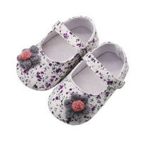 Eczipvz Toddler Cipele Tisak Cvijeće Djevojke Jednostavno mekane dječje cipele Applique Prewalker Baby