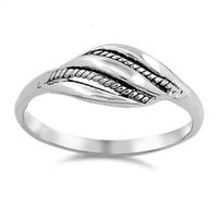 BALI Twisted konopne konopne konopne prstene. Sterling Silver Band nakit ženski muški unise veličine