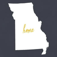 Missouri, kućna država, bijela na sivoj boji